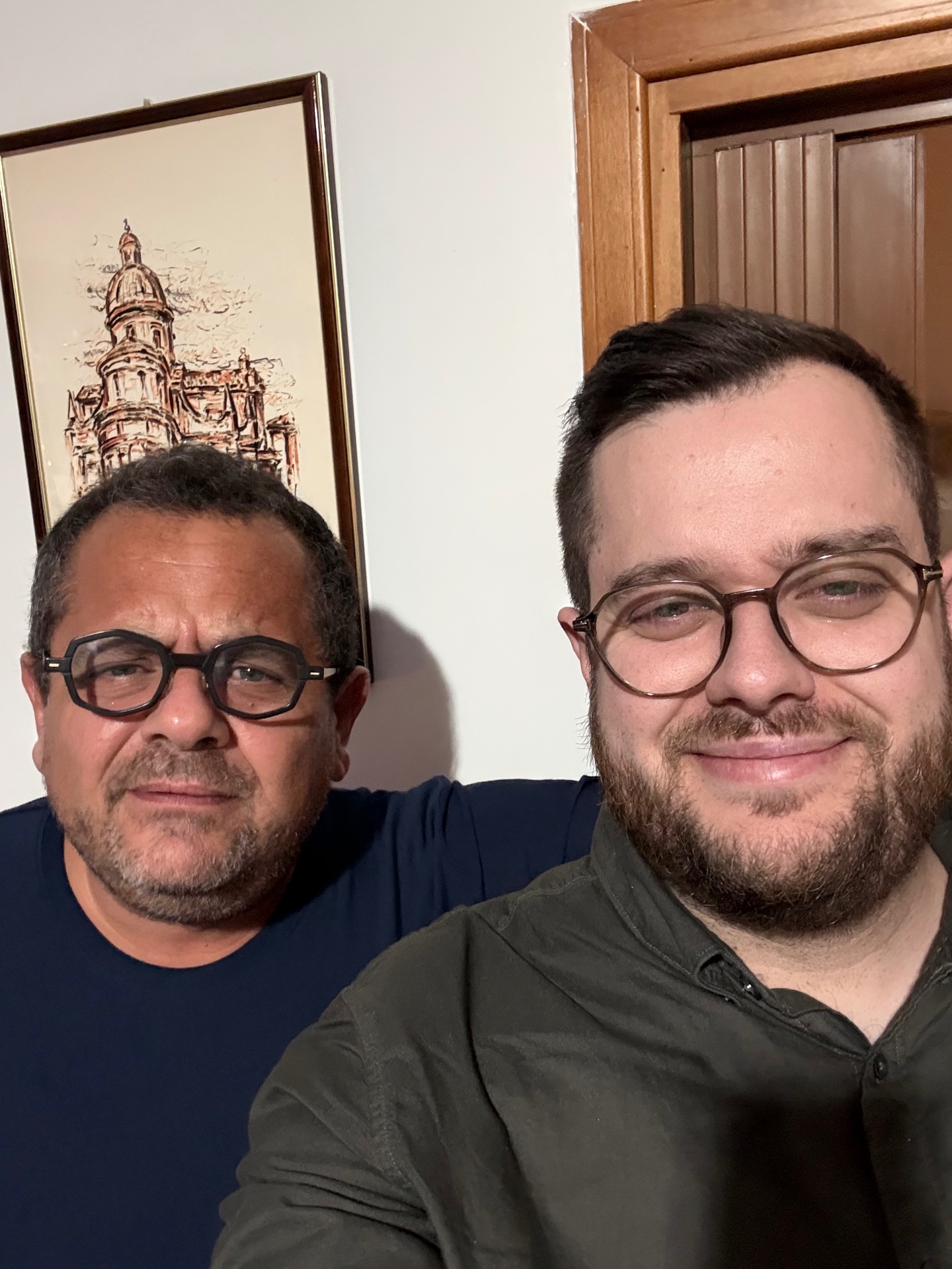 Donatello med sin farbror i Italien